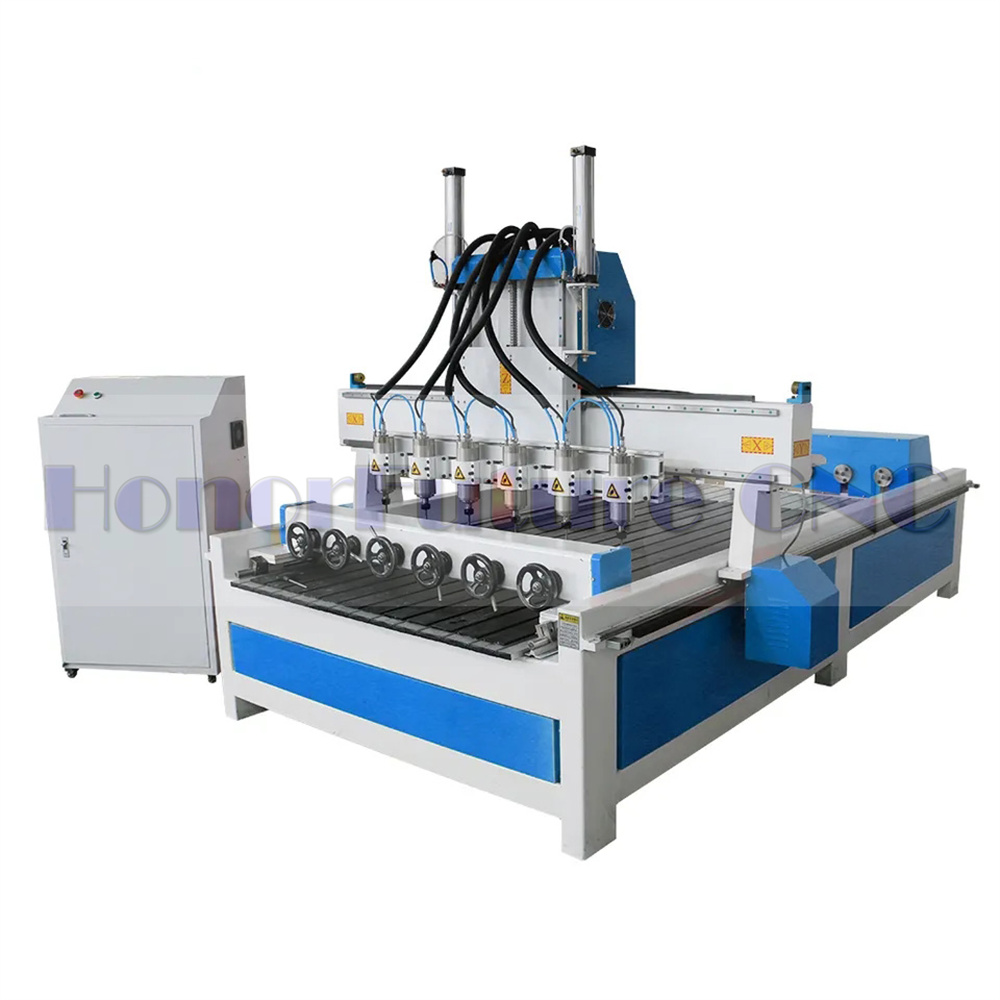 6 Head 3d Woodworking Machine 4 Axis Cnc Router for Wood Table Leg With 3Kw Spindles Wood Router
