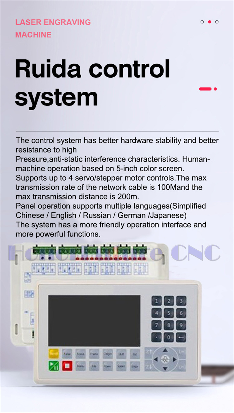 Ruida System Laser 6090/Laser 6090 Cutting Engraving Machine/Laser CO2 6090 Machine For Crystal 100W With Stepper Motor